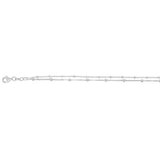 Sterling Silver Fancy Twin Chain 29cm Anklet