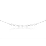 Sterling Silver Paw Mark Discs On 45cm Chain