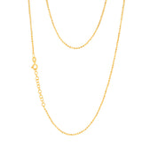 Sterling Silver Gold Plated 45cm Chain