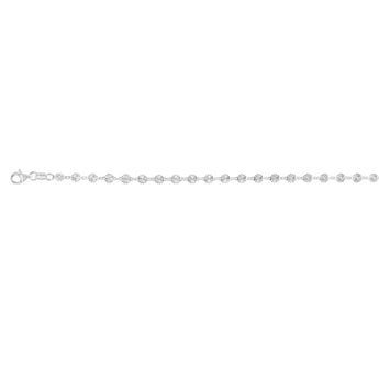 Sterling Silver Diamond Cut Disc 19cm Bracelets