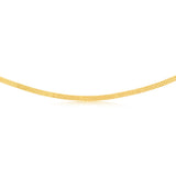 Sterling Silver Gold Plated Flat 40cm Choker Chain
