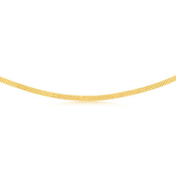 Sterling Silver Gold Plated Flat 40cm Choker Chain