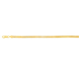 Sterling Silver Gold Plated Flat 19cm Bracelet