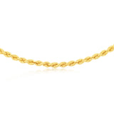 Sterling Silver Gold Plated Twisted 45cm Chain