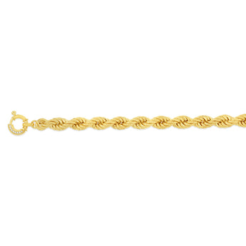 Sterling Silver Gold Plated Twisted 19cm Bracelet