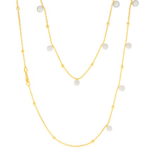 Load image into Gallery viewer, Sterling Silver Gold Plated Pearls on 60cm Chain