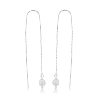 Sterling Silver Pearl Threader Earring