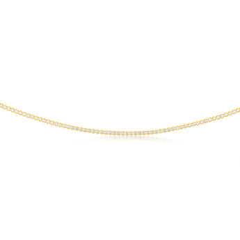 Sterling Silver Gold Plated Fancy 37+3cm Chaoker Chain