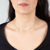 Sterling Silver Gold Plated Fancy 37+3cm Chaoker Chain