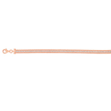 Load image into Gallery viewer, Sterling Silver Rose Gold Plated Cubic Zirconia Tennis 19cm Bracelet