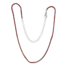 Load image into Gallery viewer, Sterling Silver Red Cubic Zirconia On 32+10cm Chain