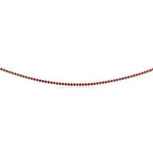 Load image into Gallery viewer, Sterling Silver Red Cubic Zirconia On 32+10cm Chain