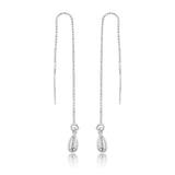 Sterling Silver Tear Drop Threader Earrings