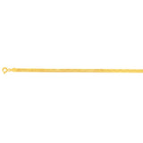 Sterling Silver Gold Plated 4mm Herringbone 19cm Bracelet