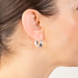 Sterling Silver Knife Edge 13mm Hoop Earrings