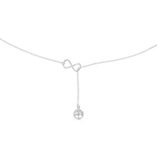 Load image into Gallery viewer, Sterling Silver Infinity And Tree Of Life Charm 45cm Chain