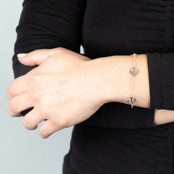 Sterling Silver Tree Of Life 18cm Bracelet
