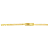 Sterling Silver Gold Plated Foxtail ID 19cm Bracelet