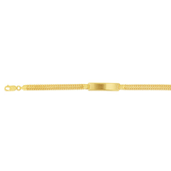 Sterling Silver Gold Plated Foxtail ID 19cm Bracelet