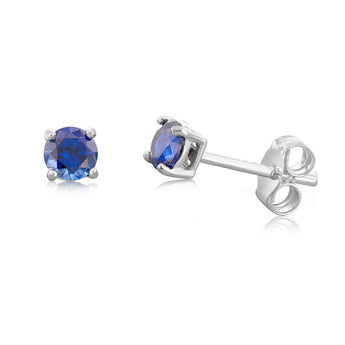 Sterling Silver Multi-Coloured Cubic Zirconia Stud Set