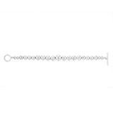 Sterling Silver Graduating Balls T Bar Clasp 19cm Bracelet