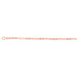 Sterling Silver Rose Gold Plated Cubic Zirconia Infinity 19.5cm Bracelet