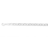 Sterling Silver Patterned Anchor 19cm Bracelet