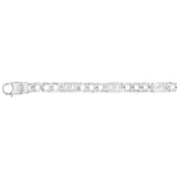 Sterling Silver Fancy Curb 21cm Bracelet
