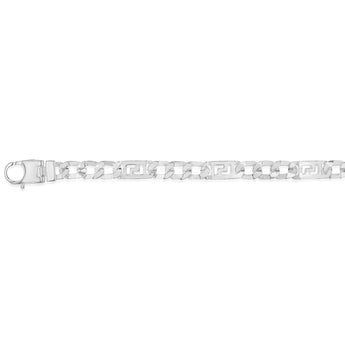 Sterling Silver Fancy Curb 21cm Bracelet