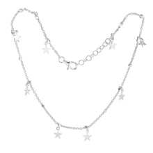 Load image into Gallery viewer, Sterling Silver Star Charm 27cm Anklet
