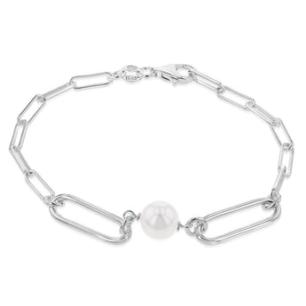 Sterling Silver Ball & Large Links 19cm Bracelet