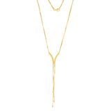 Sterling Silver Gold Plated Fancy Double Strand 43cm Chain