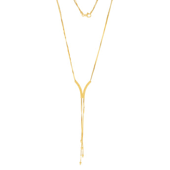Sterling Silver Gold Plated Fancy Double Strand 43cm Chain