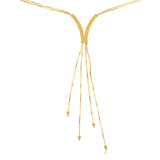 Sterling Silver Gold Plated Fancy Double Strand 43cm Chain