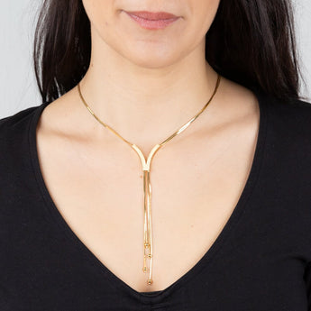 Sterling Silver Gold Plated Fancy Double Strand 43cm Chain