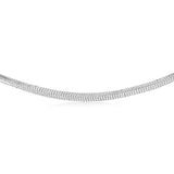 Sterling Silver Rhodium Plated Diamond Cut Multilayer Fancy 42+3cm Chain