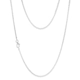 Sterling Silver Fancy Oxidised Rope 45cm Chain