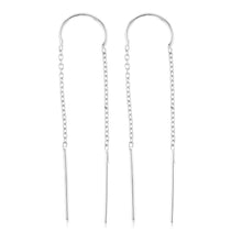 Load image into Gallery viewer, Sterling Silver Plain Threader Drop Earring