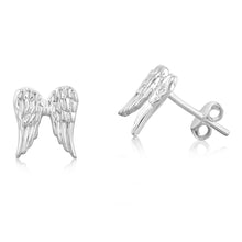 Load image into Gallery viewer, Sterling Silver Angel Wings Stud Earrings