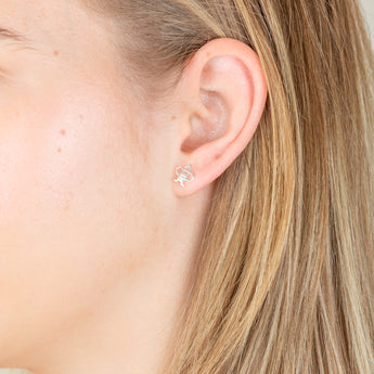 Sterling Silver Honey Bee Stud Earrings