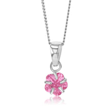 Load image into Gallery viewer, Sterling Silver Pink Cubic Zirconia Pendant