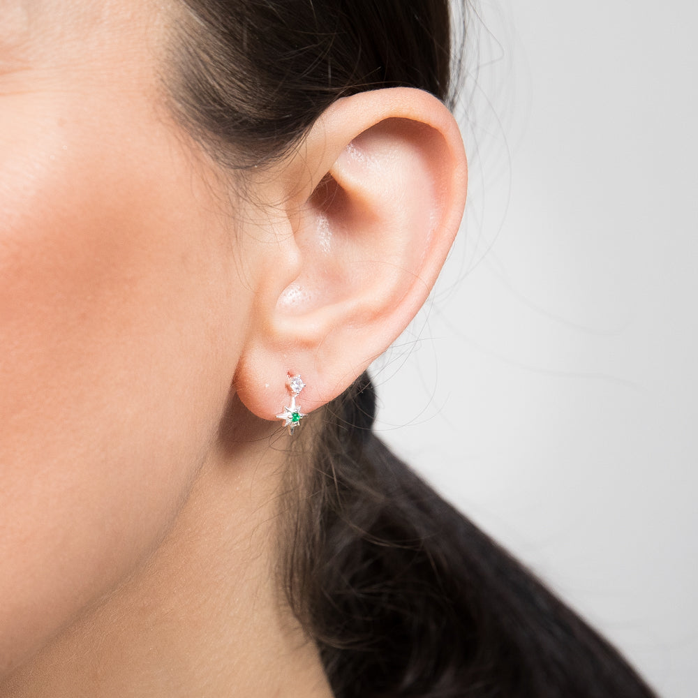 Cubic zirconia stud sales earrings sterling silver