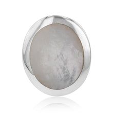 Load image into Gallery viewer, Sterling Silver Mother Of Pearl Round Ring