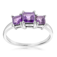 Load image into Gallery viewer, Sterling Silver Amethyst Fancy Ring