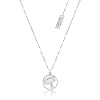 Disney Sterling Silver Thor Mjolnir Pendant On 45cm Chain