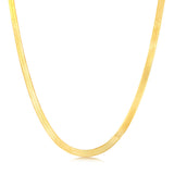 Sterling Silver Gold Plated Herringbone 40+5cm Chain