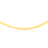 Sterling Silver Gold Plated Herringbone 40+5cm Chain
