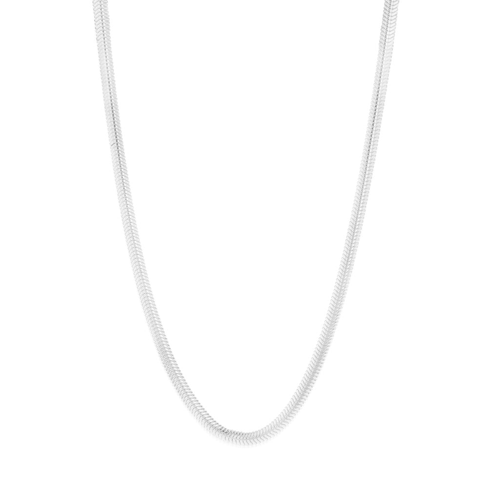 Sterling Silver Oval Snake 37+5cm Chain Grahams Jewellers