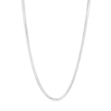 Sterling Silver Oval Snake 37+5cm Chain