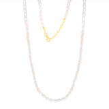 Sterling Silver Gold Plated Fresh Water Pearls 42+3cm Chain